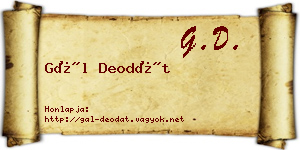 Gál Deodát névjegykártya